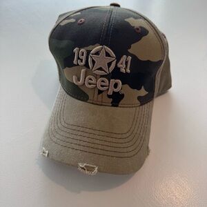 Jeep Green and Brown Camouflage Cap